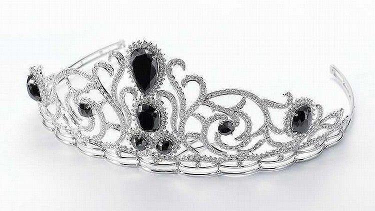 Black Diamond Crown Logo - BLACK DIAMOND TIARA. Tiaras, Bandeaux, Diadems. Diamond tiara