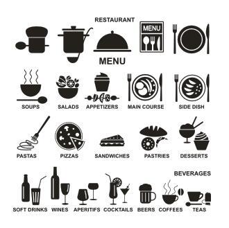 Restaurant Window Logo - Restaurant Mural Wall Decal Coffee Drinks Plate Restaurant Logo Wall ...