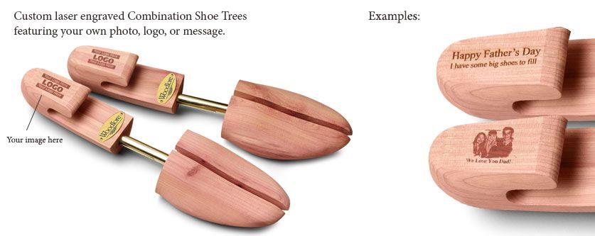 Boot Tree Logo - Personalized Men's Combination Cedar Shoe Tree - Woodlore Cedar