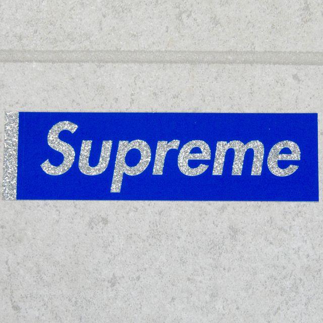 Gliter Blue Supreme Logo - Supreme Glitter Box Logo Sticker Black – Honored life