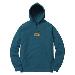 Gliter Blue Supreme Logo - Supreme Glitter Arc Logo Hooded Sweatshirt Teal Large