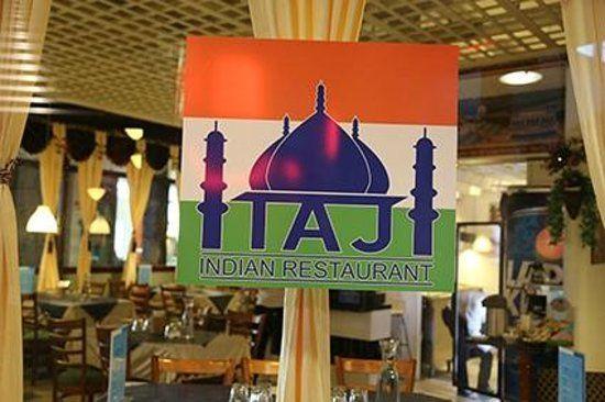 Restaurant Window Logo - logodow of Taj Indian Restaurant, Tampere