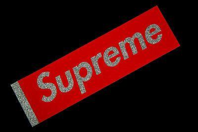 Gliter Blue Supreme Logo - SUPREME RED BLACK BLUE GLITTER INFUSED BOX ROYAL LOGO STICKER CDG