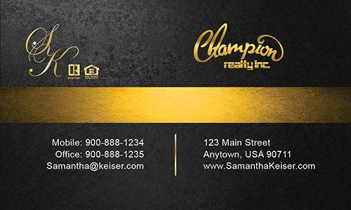 Champion Realty Logo - Champion Realty Business Cards Online| PrintifyCards