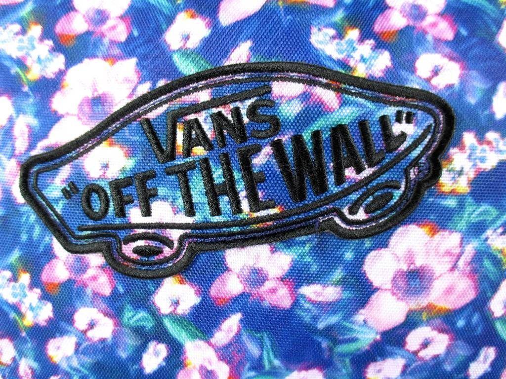 Floral Vans Logo - Vans Realm Backpack Blurred Floral Poseidon/True White - Alans BMX