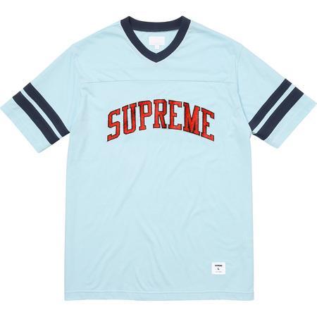 Gliter Blue Supreme Logo - SUPREME - GLITTER ARC FOOTBALL TOP (LIGHT BLUE) | The Magnolia Park