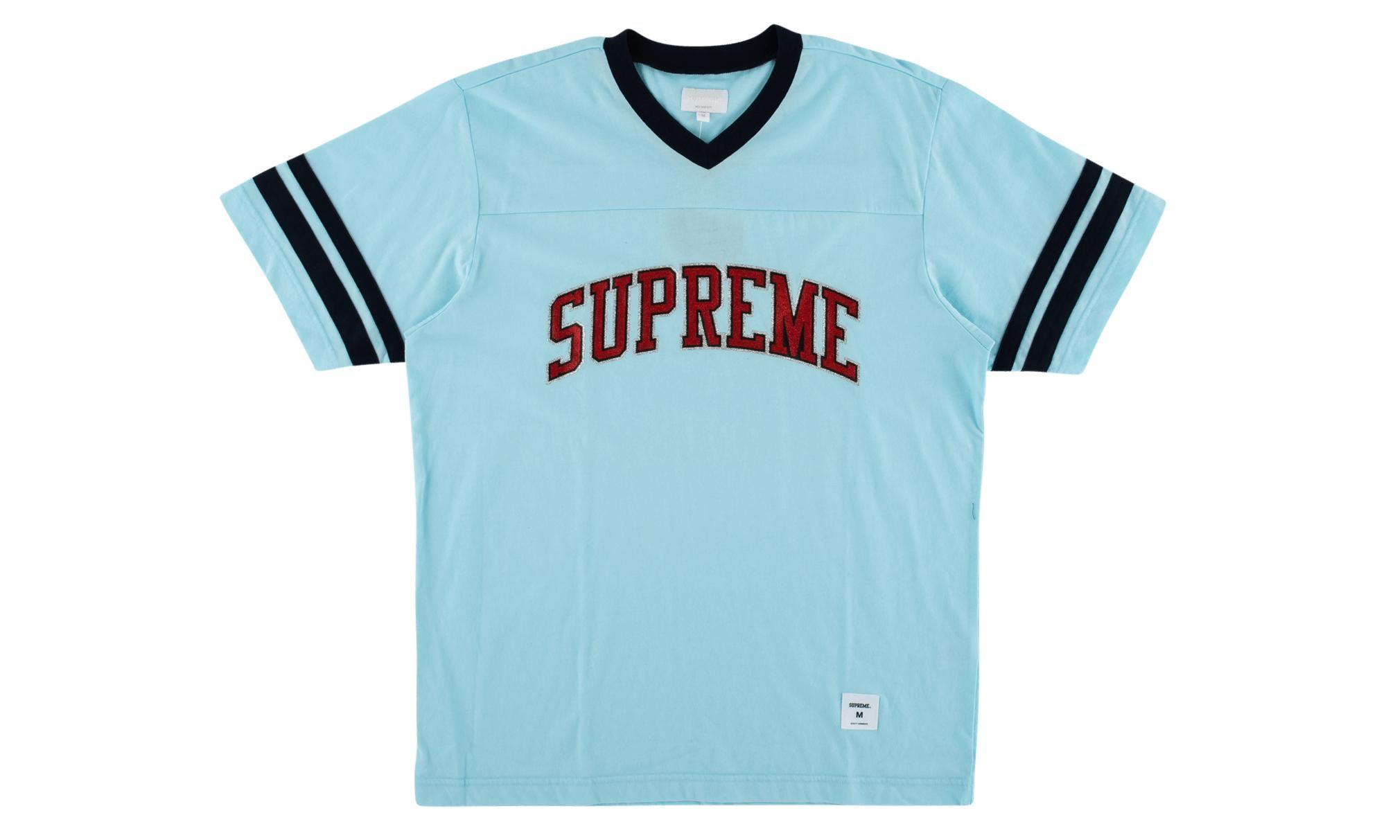 Gliter Blue Supreme Logo - Supreme Glitter Arc Football Top Light Blue in Blue for Men - Lyst