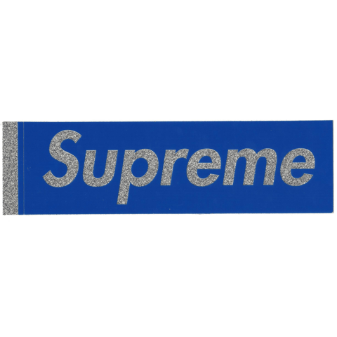 Gliter Blue Supreme Logo - Stickers