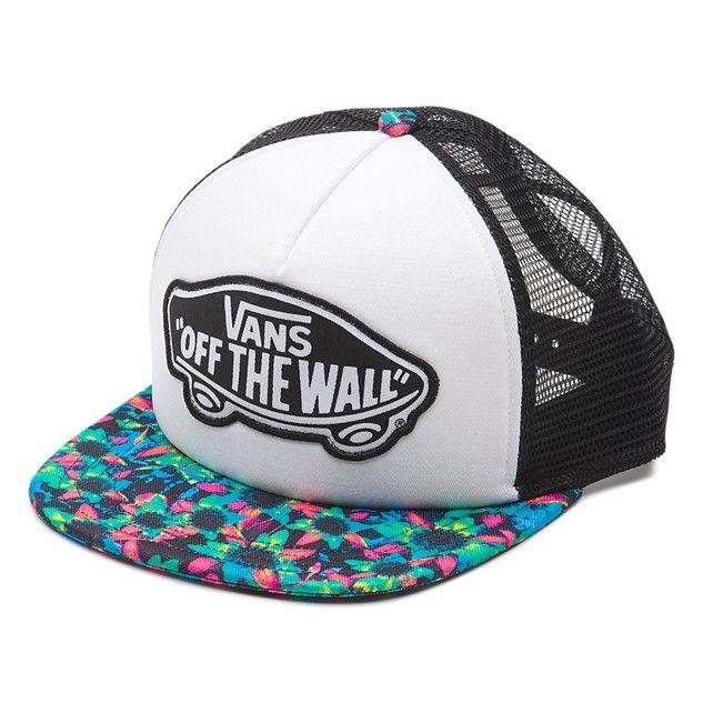 Floral Vans Logo - Shop Vans Online | Womens Newest Styles Vans Beach Girl Trucker Hat ...