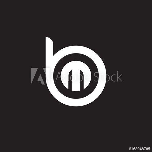MB Letter Logo - Initial lowercase letter logo bm, mb, m inside b, monogram rounded ...