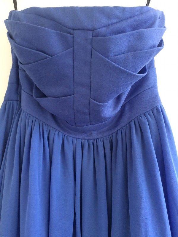 Blue and Purple Y Logo - Warehouse Purpley Blue Strapless Evening or Prom Dress