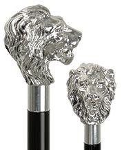 Walking Silver Lion Logo - Sterling Silver Lion Head Walking Stick With Black Beechwood Shaft ...