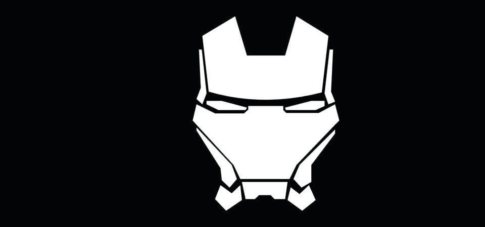 Iron Man Black and White Logo - Iron Man Black And White Iron Man Black And White Tattoo Iron Man ...
