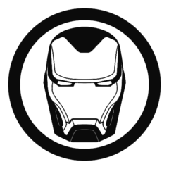 Iron Man Black and White Logo - Iron-Man - Silly Punter