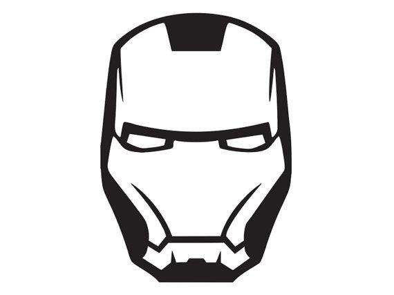 Iron Man Black and White Logo - Iron Man Mask