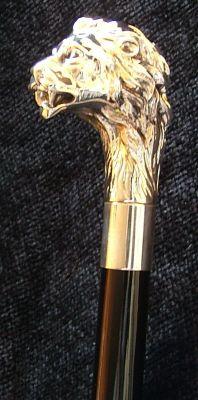 Walking Silver Lion Logo - The Silver Lion Collector's Walking Cane