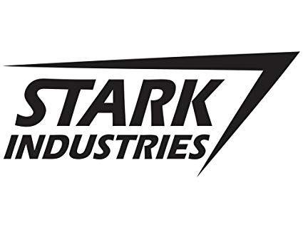 Iron Man Black and White Logo - Stark Industries Man Decal: Automotive
