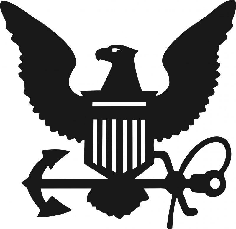 Navy Bird Logo - Navy Symbol Silhouette Die Cut Appliques