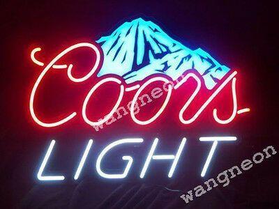 Coors Light Mountain Outline Logo - RARE NEW COORS Light Mountain Dew Logo Neon Sign Beer Bud Light FAST ...