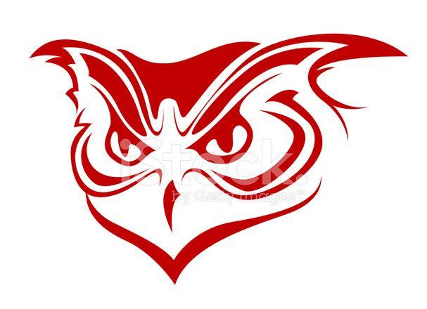 Black Red and Green Owl Logo - buhos- lechuzas. .. Owl