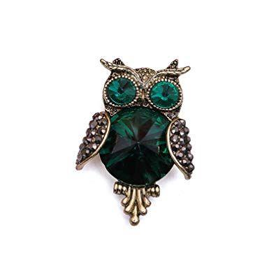 Black Red and Green Owl Logo - Red Cube Black Gold Tone Niello Green Pin Brooch | Ladies Stylish ...