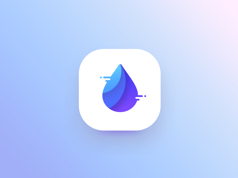 Water App Logo - water app icon proposal 2 | Popular Dribbble Shots | App icon, App ...