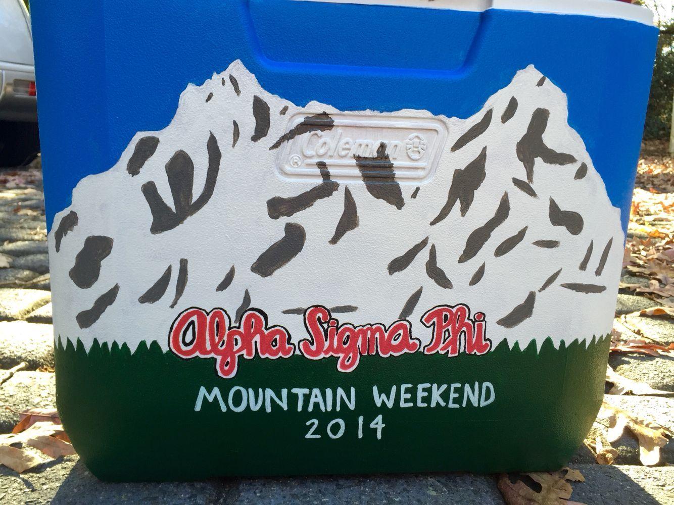 Coors Light Mountain Outline Logo - Alpha Sigma Phi Coors Light logo for mountain weekend cooler