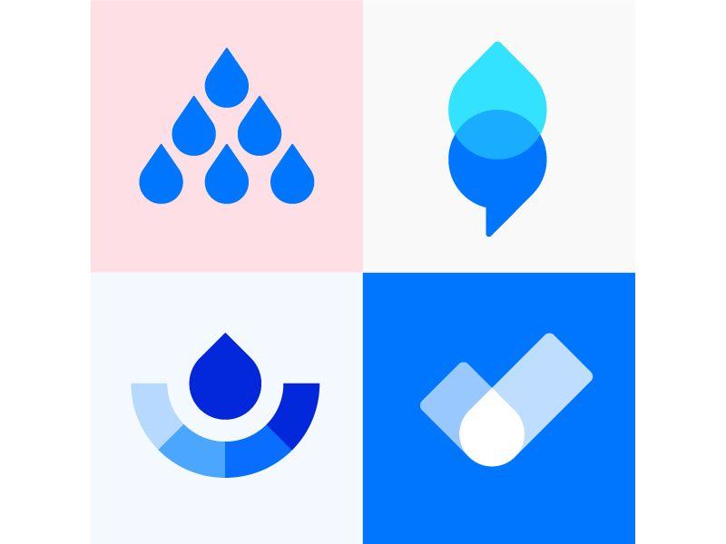 Water App Logo - Logo concepts for hydration app by Vadim Carazan | Dribbble | Dribbble