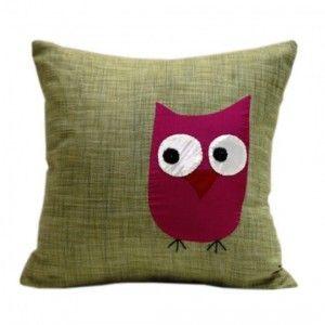 Black Red and Green Owl Logo - Cushion Covers - Set of 2 owl cushion cover black with fillers ...