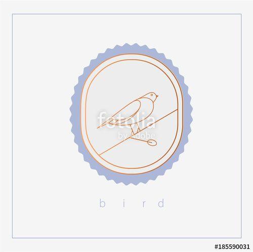 Blue Bird Company Logo - Vector sign bird. Blue Bird. Company logo Stock image and royalty