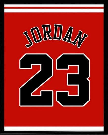 Michael Jordan Number 23 Logo - Michael Jordan Number 23 Chicago Bulls Jersey Art Print | Mancave ...