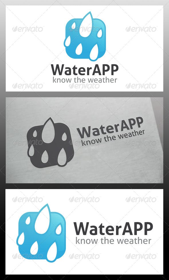 Water App Logo - Water App Logo Template by BossTwinsArt | GraphicRiver