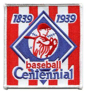 Red White and Blue Sports League Logo - 1939 MLB MAJOR LEAGUE BASEBALL CENTENNIAL 4