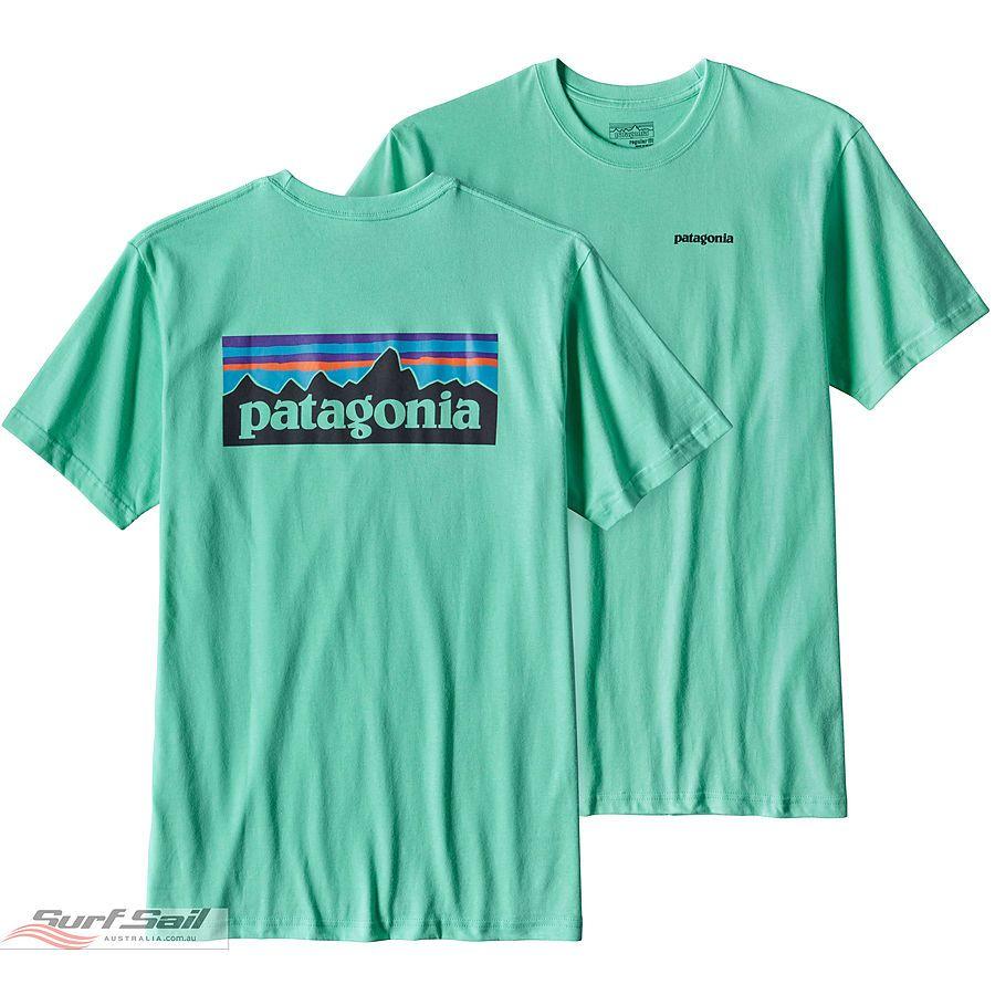 Men in Green Logo - Patagonia Men`s P-6 Logo Cotton T-Shirt Galah Green