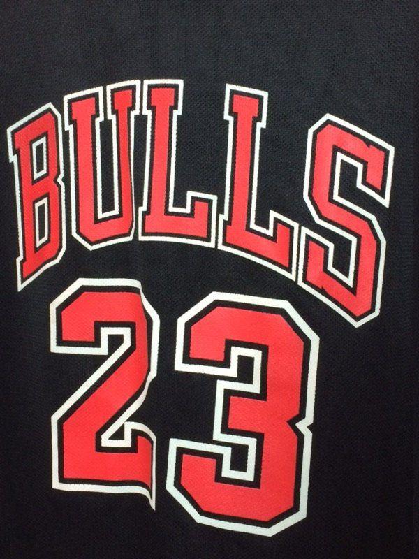 Michael Jordan Number 23 Logo - 1990s Michael Jordan Chicago Bulls number 23 Black Red NBA