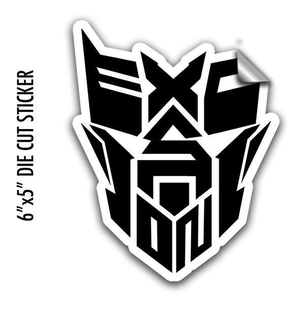 Robot Face Logo - EXCISION -Robot Face- LG Sticker