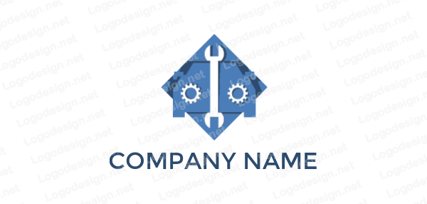 Robot Face Logo - robot face with spanner and gear eyes | Logo Template by LogoDesign.net