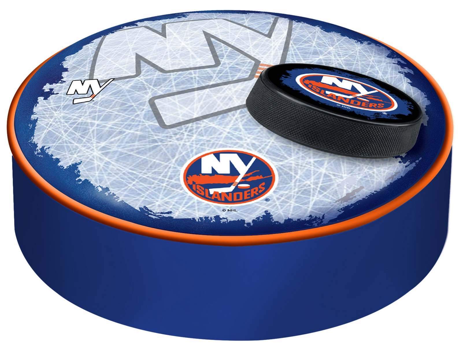New York Islanders Logo - New York Islanders Seat Cover - NY Islanders Logo on Hockey Ice