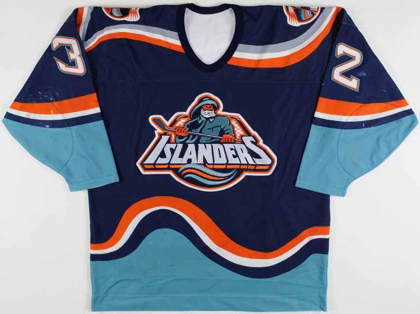 New York Islanders Logo - 1995 96 Niklas Andersson New York Islanders Game Worn Jersey