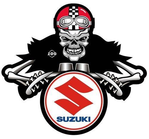 Suzuki Motorcycle Logo - Suzuki dem bones cafe racer motorcycle sticker | Cafe racer | Cafe ...