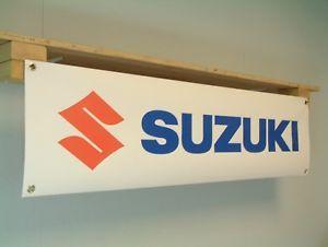 Suzuki Motorcycle Logo - Suzuki Motorcycle Workshop Garage Logo Banner pvc Sign | eBay