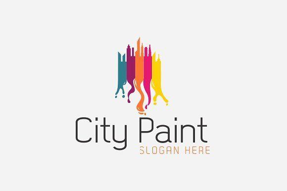 Paint Logo - City Paint Logo ~ Logo Templates ~ Creative Market