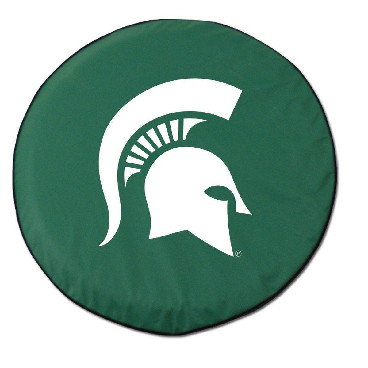 Green Spartan Logo - Amazon.com : Michigan State University Tire Cover with Spartan logo