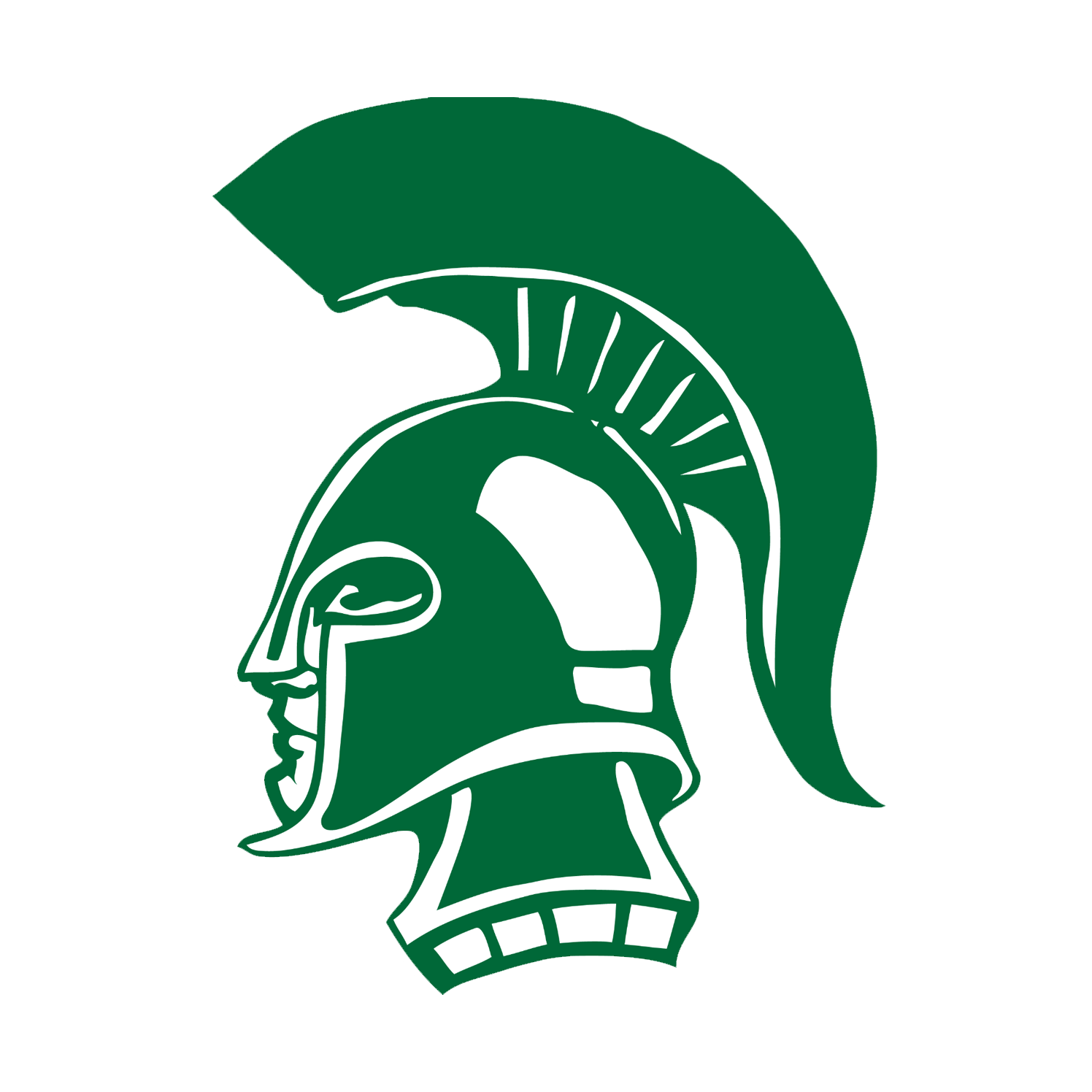 Green Spartan Logo - Laurel Junior Senior High School