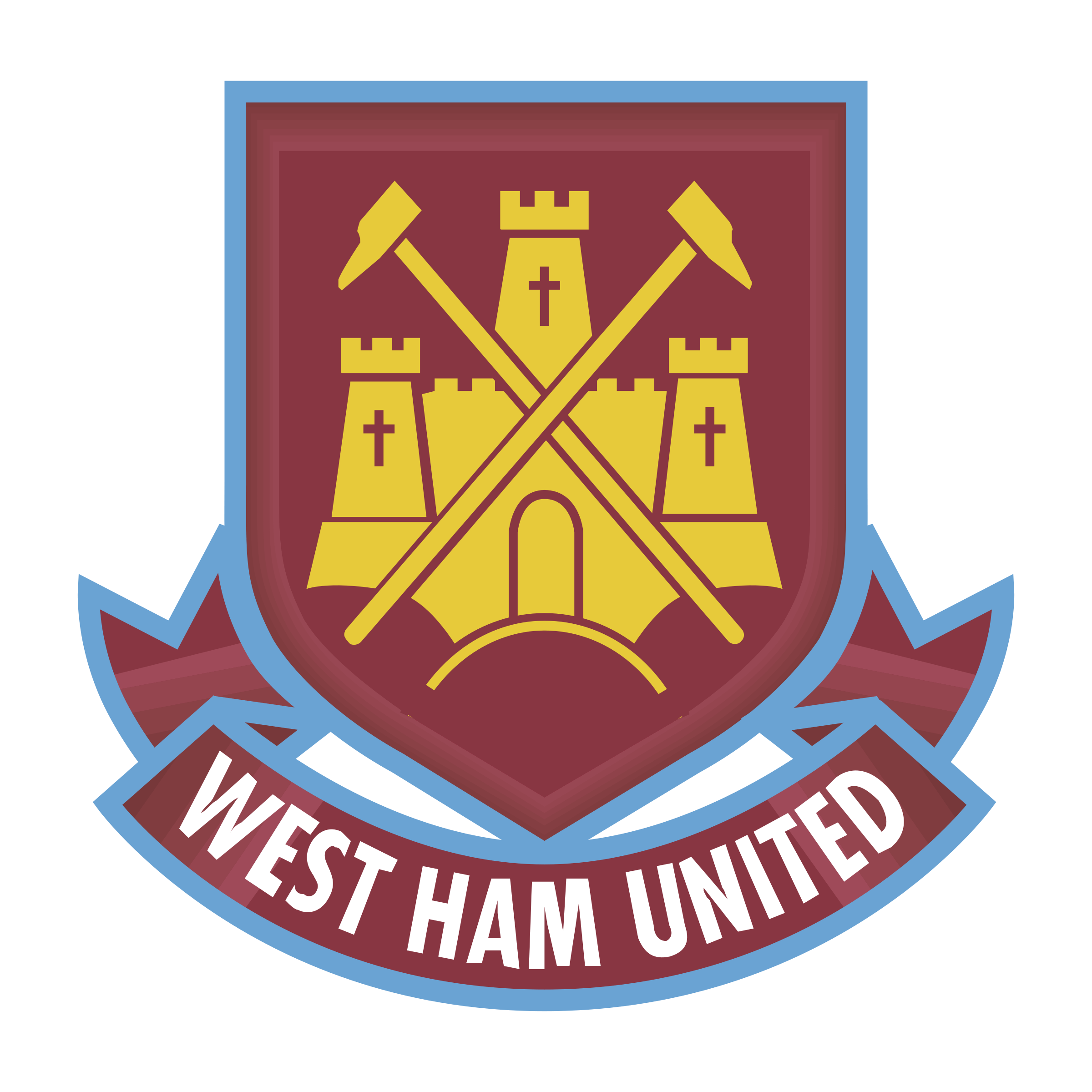 Ham Logo - West Ham United FC Logo PNG Transparent & SVG Vector - Freebie Supply
