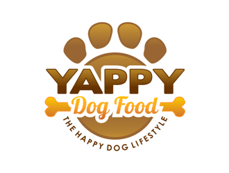 Dog Food Logo - Yappy Dog Food the happy dog lifestyle logo design - 48HoursLogo.com