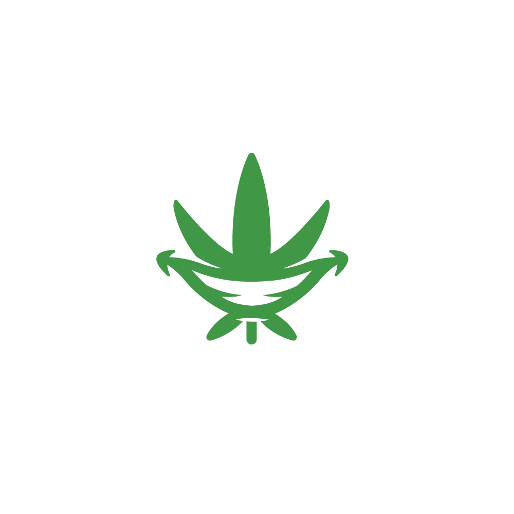 Marijuana Leaf Logo - For Sale: High There Farms Marijuana Leaf Smile Logo Design | Logo ...