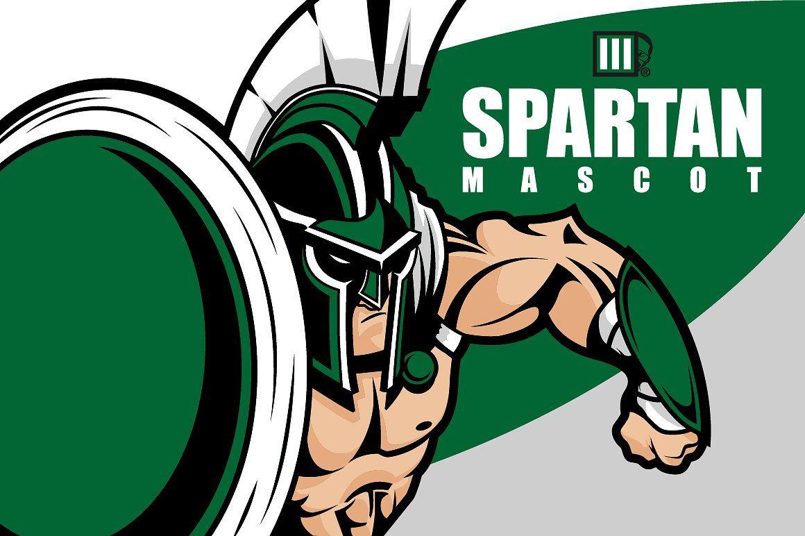 Green Spartan Logo - Spartan Mascot Stock Vector Graphics Creative Market