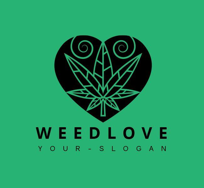 Weed Logo - Weed Love Logo & Business Card Template