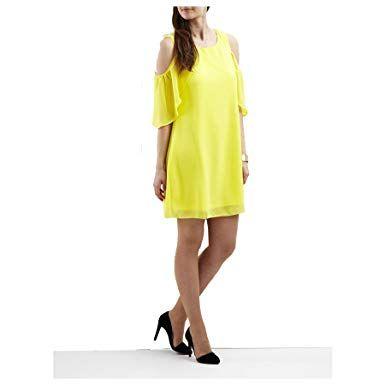 Yellow Tree Fashion Logo - Vila Women's Dress yellow lemon tree XS: Amazon.co.uk: Clothing